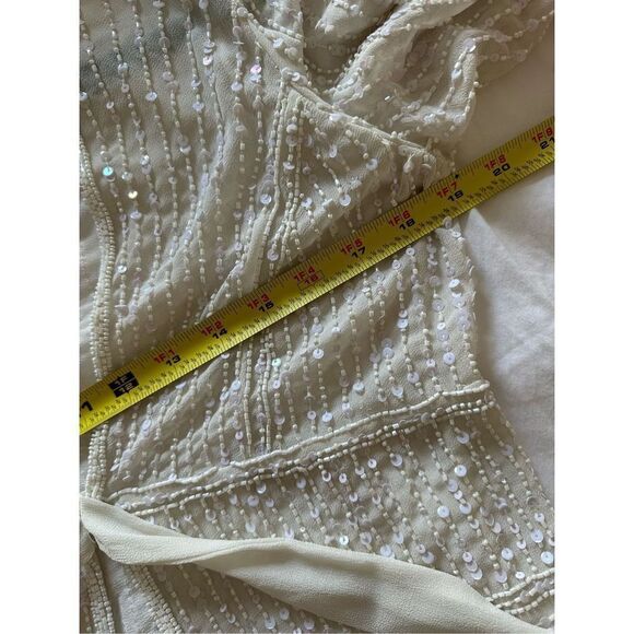 Together Women's White Embroidered Front Tie Blouse Size 12 - Picture 4 of 9